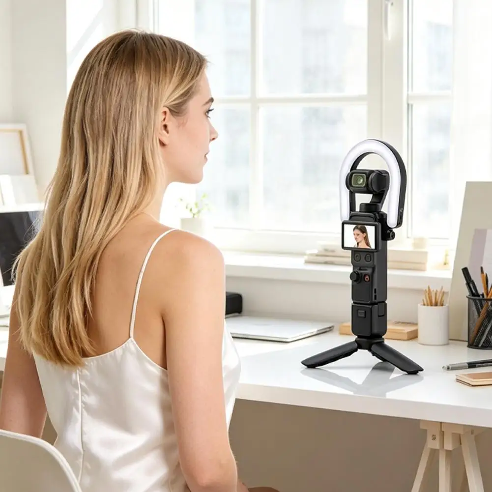  Beauty Fill Light For DJI Osmo Pocket 4 3 Rechargeable U-Shape Video Light For Vlog Selfie Expanding Photography Accessorie