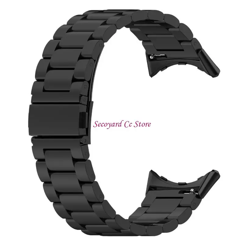 

N3UC Comfortable Adjustable Three Bead Design Metal Watch Band For Watch 4 3 41mm 45mm Scratch Resistant Smartwatch Straps
