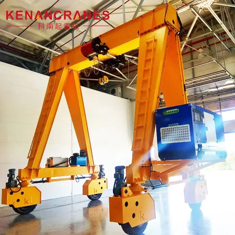 Recycling Machine 2026 Workshop Use Single Girder 5 Ton 10ton 15 Ton 20ton 30ton Portable Rubber Tyred Mobile Gantry Crane