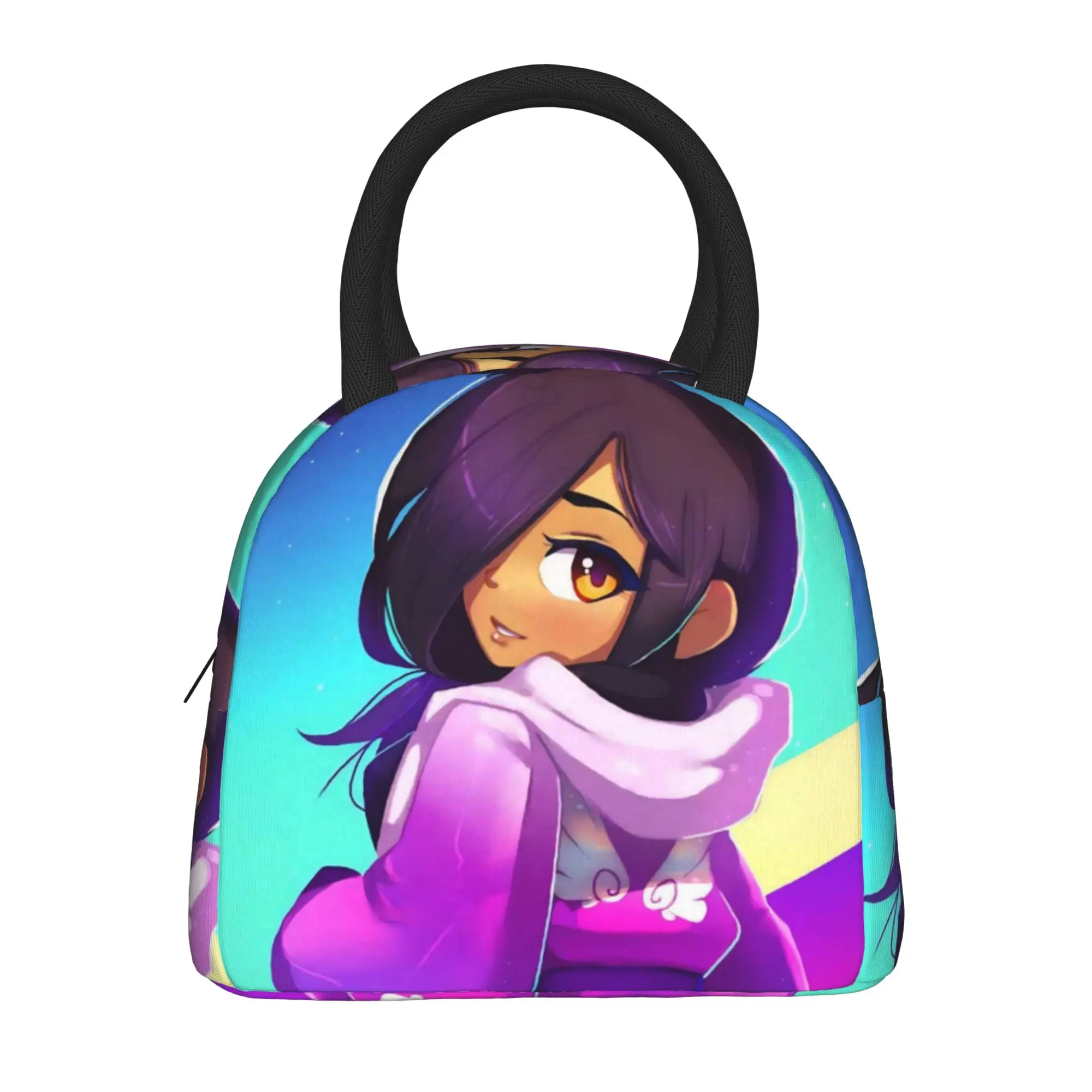 A-Aphmau Cartoon Thermal Insulated Lunch Bags for Travel  Portable Bento Box Men Women Thermal Cooler Lunch Boxes