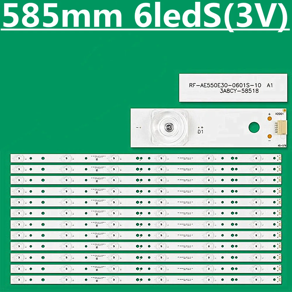 

12PCS LED Backlight Strip 6 lamp RF-AE550E30-0601S-10 A1 For LQ55AL88S81A2\A7 LQ55AL88S51 LQ55H71 T550QVR06.0 LSC550FN08