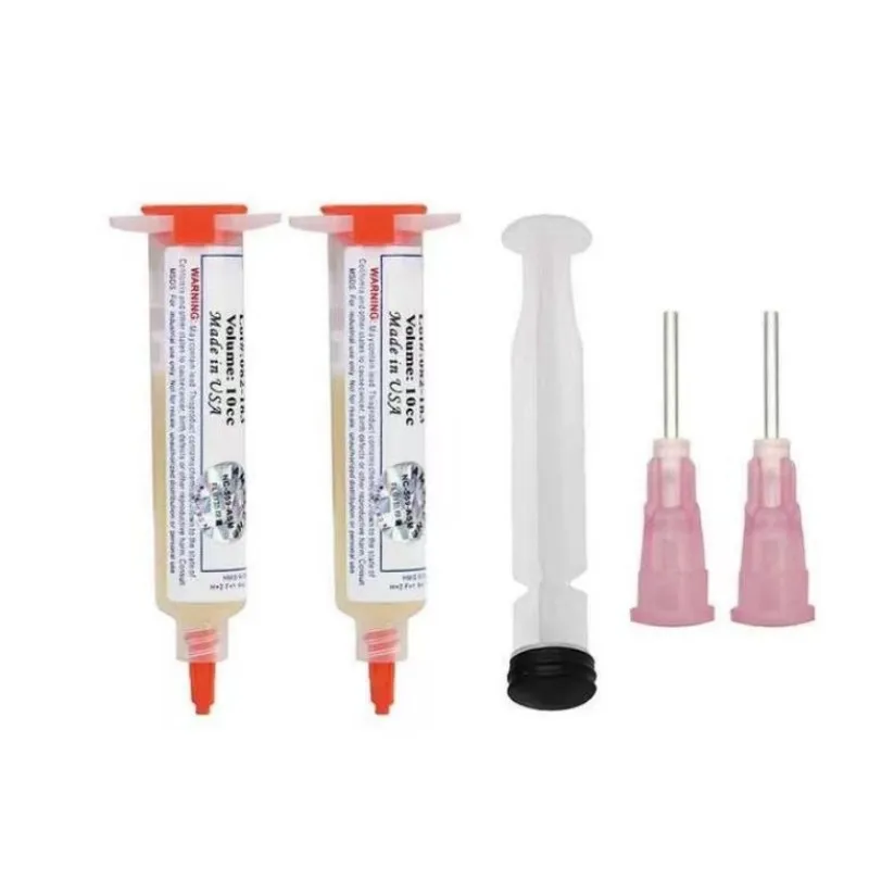Pasta de soldadura sin limpieza, flujo de aceite avanzado, grasa PCB, piezas IC, RMA-223 de soldadura, pasta de soldadura de reparación de soldadura de 10cc
