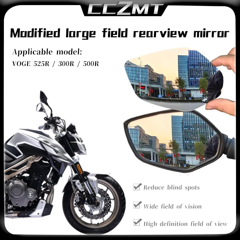 

For VOGE 525R 300R 500R Motorcycle Accessories Convex Mirror Increase Rearview Mirrors Side Mirror View Vision Lens