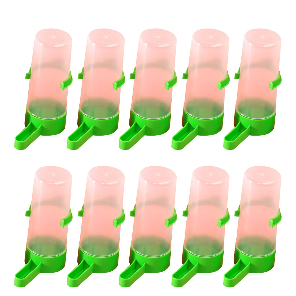 

20PCS Small Size Parrot Bird Cup Feeder Bird Parrot Feeding Food Box Portable Feeder Cup Supplies (Green)