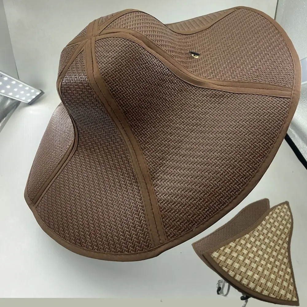 Outdoor Straw Foldable Straw Hat Anti-ultraviolet Sunscreen Sunshade Hats Wide Brim Foldable Wide Brim Hat Women