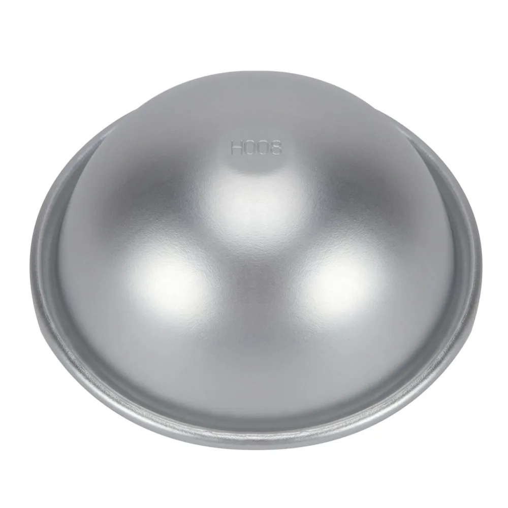 Aluminum Alloy Hemisphere Cake Mold Nonstick Coating 3ins Dome Cake Mold 3D Sport Ball Design Rolled Edge Dessert Pudding Mold
