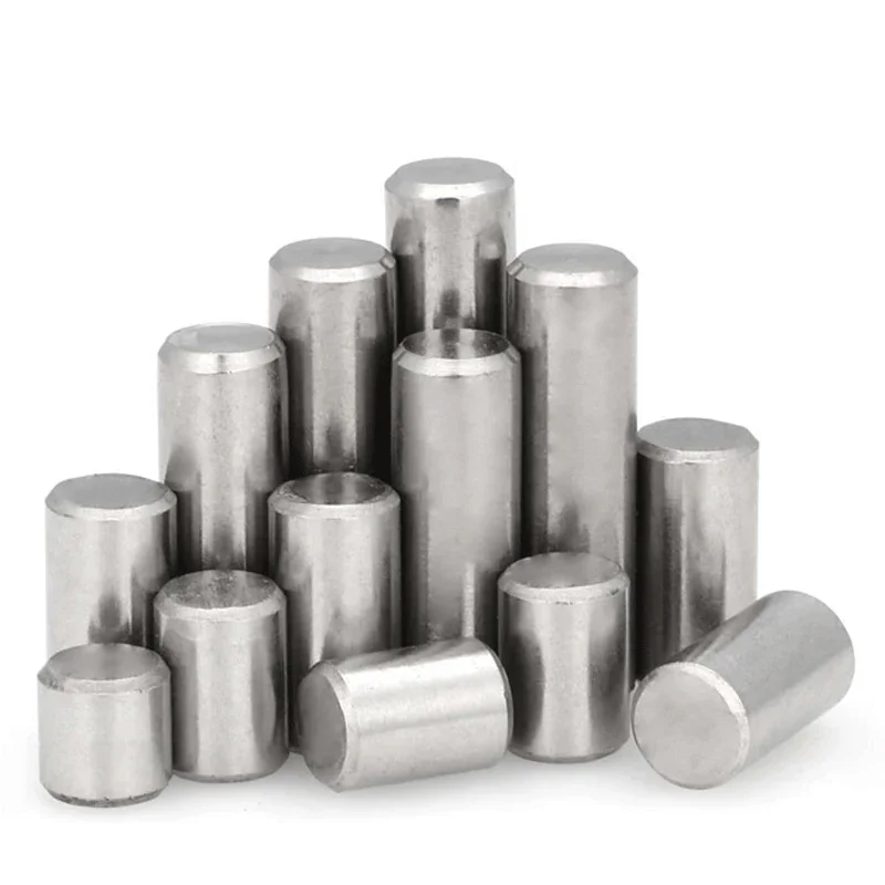 304 Stainless Steel Cylindrical Pin Locating Dowel Fixed Shaft Solid Rod M0.8 M1 M1.5 M2 M2.5 M3 M4 M5 M6 M8 ~m25 4~120mm Gb119