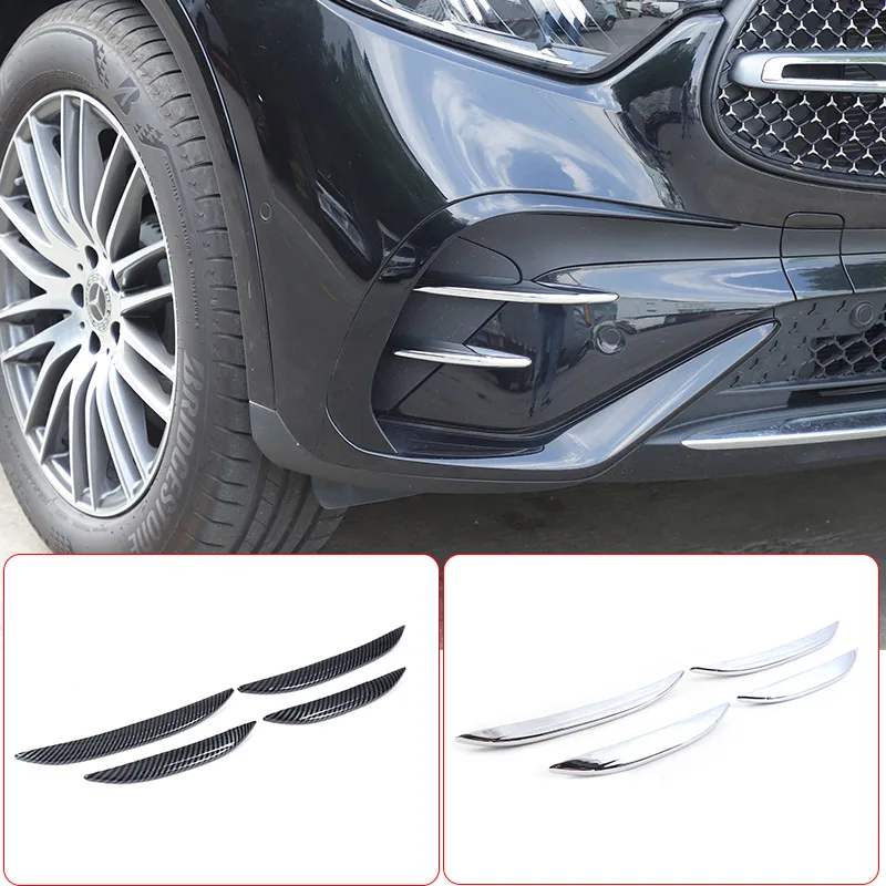 

ABS Carbon Fiber/Silver/Black For Mercedes Benz GLC X254 2023 2024 Car Air intake grille Strips Trim Car Accessories