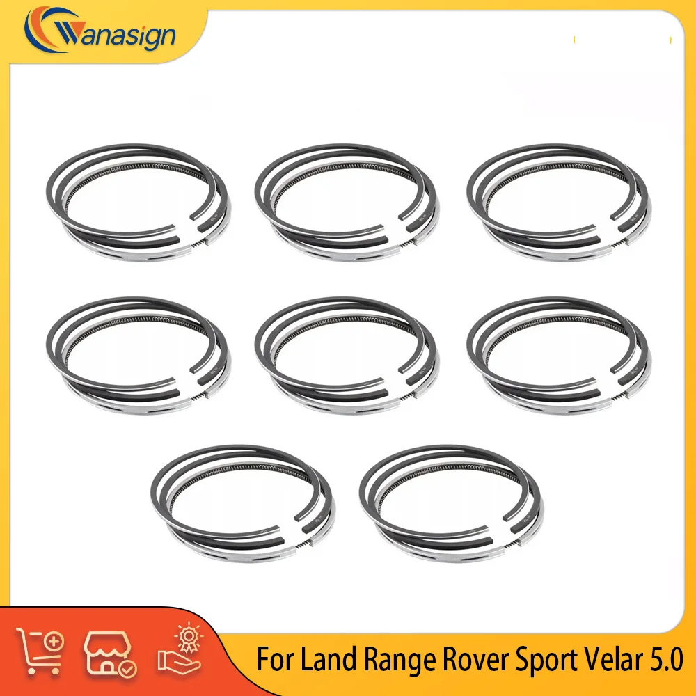 Juego de anillos de pistón de piezas de motor compatibles con 5,0 L V8 Gas AJ133 508PN 508PS para Land Range Rover Sport Velar 5,0 supercargado LR028148