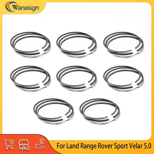 Imagen 1 del producto Juego de anillos de pistón de piezas de motor compatibles con 5,0 L V8 Gas AJ133 508PN 508PS para Land Range Rover Sport Velar 5,0 supercargado LR028148