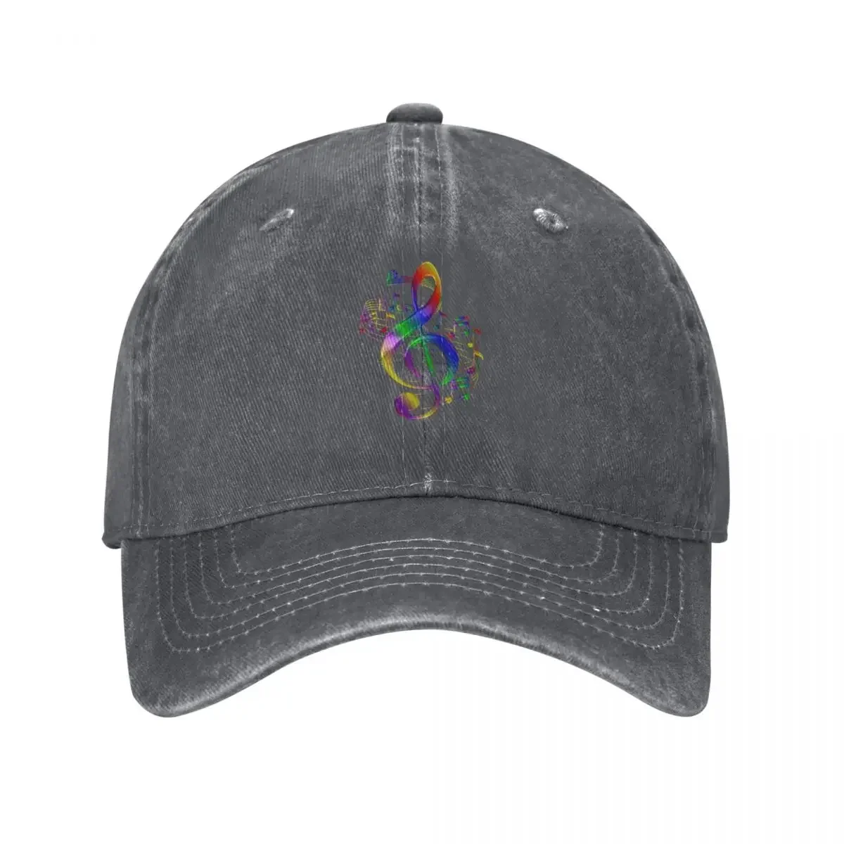 Colorful Treble Clef With Music Notes Baseball Cap Hat Baseball Cap Luxury Cap Hood Hat Luxury Brand Women Beach Fashion Men's