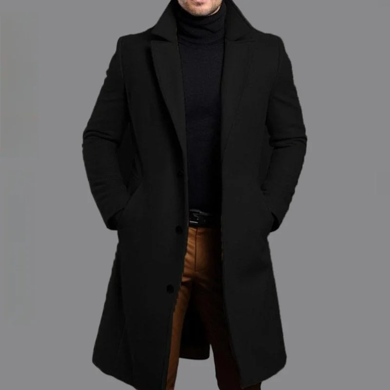 

Мужская ветровка в европейском стиле, однотонная, с отложным воротником, на одной пуговице, молодежная, разноцветная, удлиненная, стандартной толщины