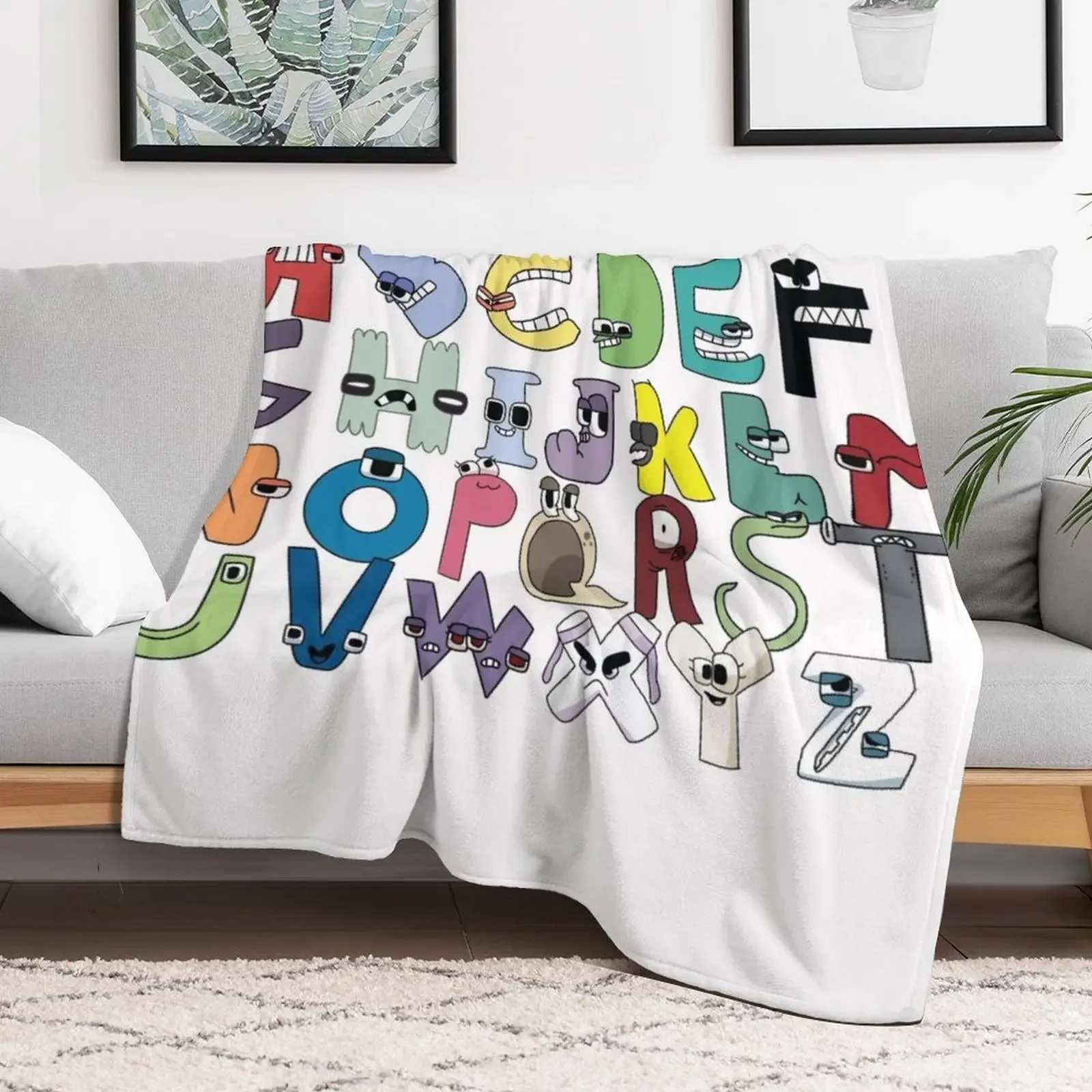 Alphabet Lore Latter A-Z Throw Blanket Thermals For Travel Shaggy Thin anime Blankets