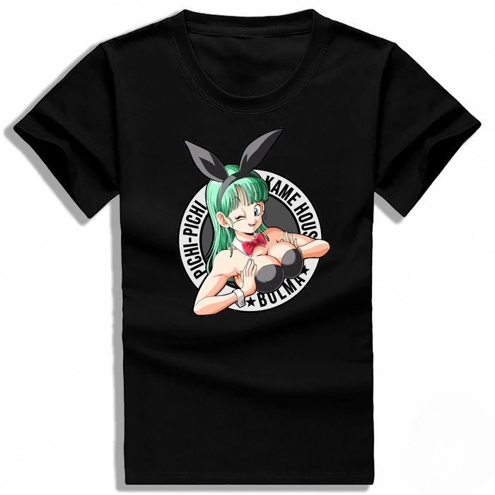 Bandai Dragon Ball Bulma 100 % Baumwolle Kurzarm-T-Shirt für Herren Damen Sommer
