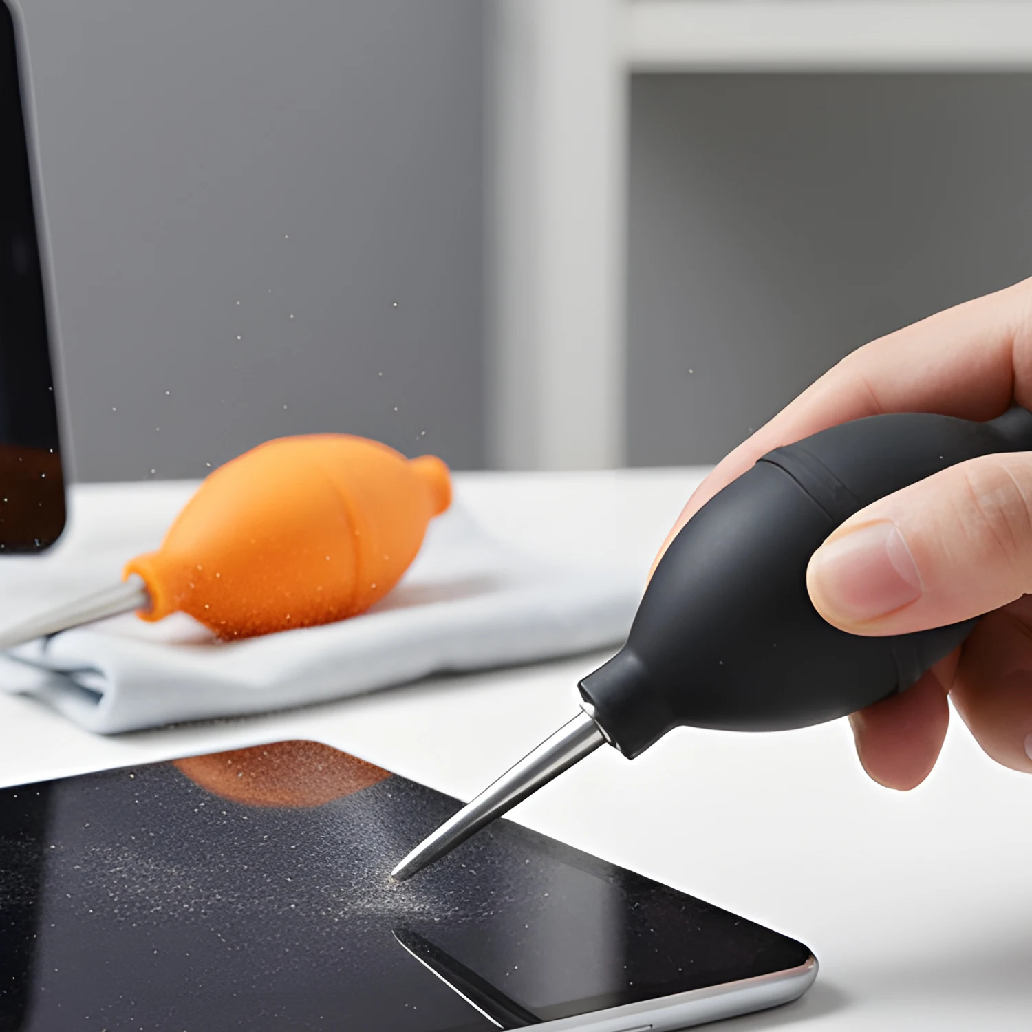 Air Blower Ball Cleaning Pen for Camera Phone Laptop Keyboard Soft Silicone Air Blower Blaster Pump Anti Dust Cleaner Tools