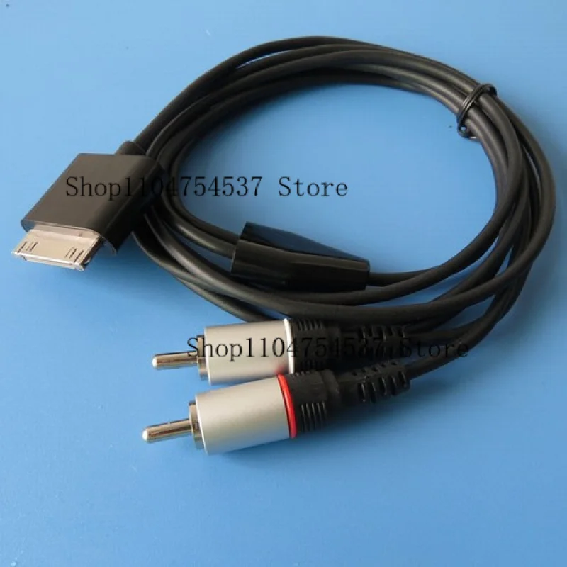Кабель для преобразования аудиосигнала 5 футов, 30 контактов в 2 RCA для iPod, iPad 2, 3, iPhone 4, 4S