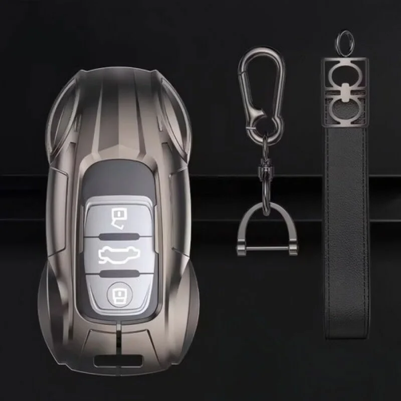 A + سبائك الزنك بولي TPU حافظة مفاتيح السيارة لأودي A3 A4 A5 A6 A7 A8 S4 S6 Q5 TT RS Q2 #4