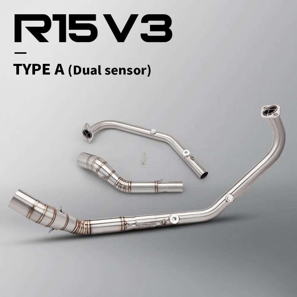 For MT15 YZF R15 V3 V4 Motorcycle Exhaust Systems Modify Slip On Connection 51mm Escape Front Mid Link Pipe