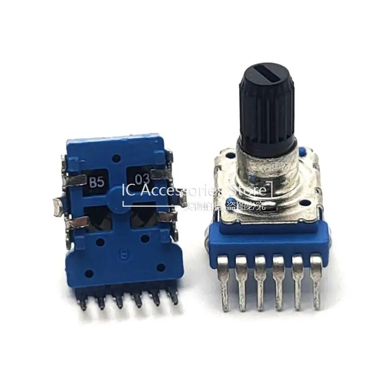 

2PCS RK12 Type E3100 Computer Speaker Volume Potentiometer B50K B503 Single Row 6Pin Adjustment Knob Flower Shaft Length 13MM