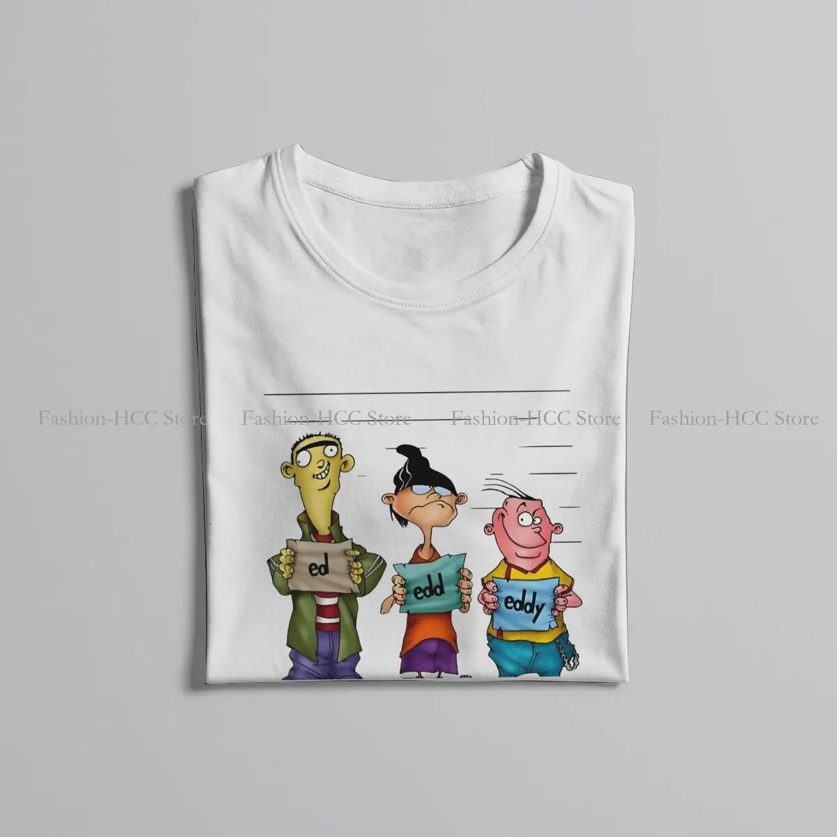 Ed Edd Eddy TV Series Cartoon In Prison Tshirt Graphic Men Tops Vintage Fashion Summer Polyester  Short Sleeve Harajuku T Shirt