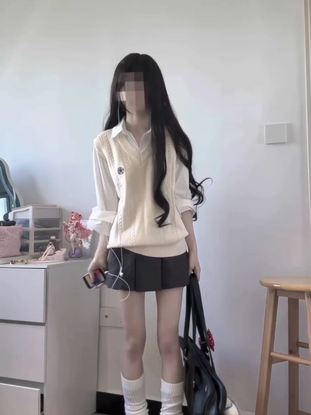 

Cherry Flavor Milk Twist Sle Japanese Original JK orm College Wind Apricot Vest Svel Knitted Outerwear Jaet