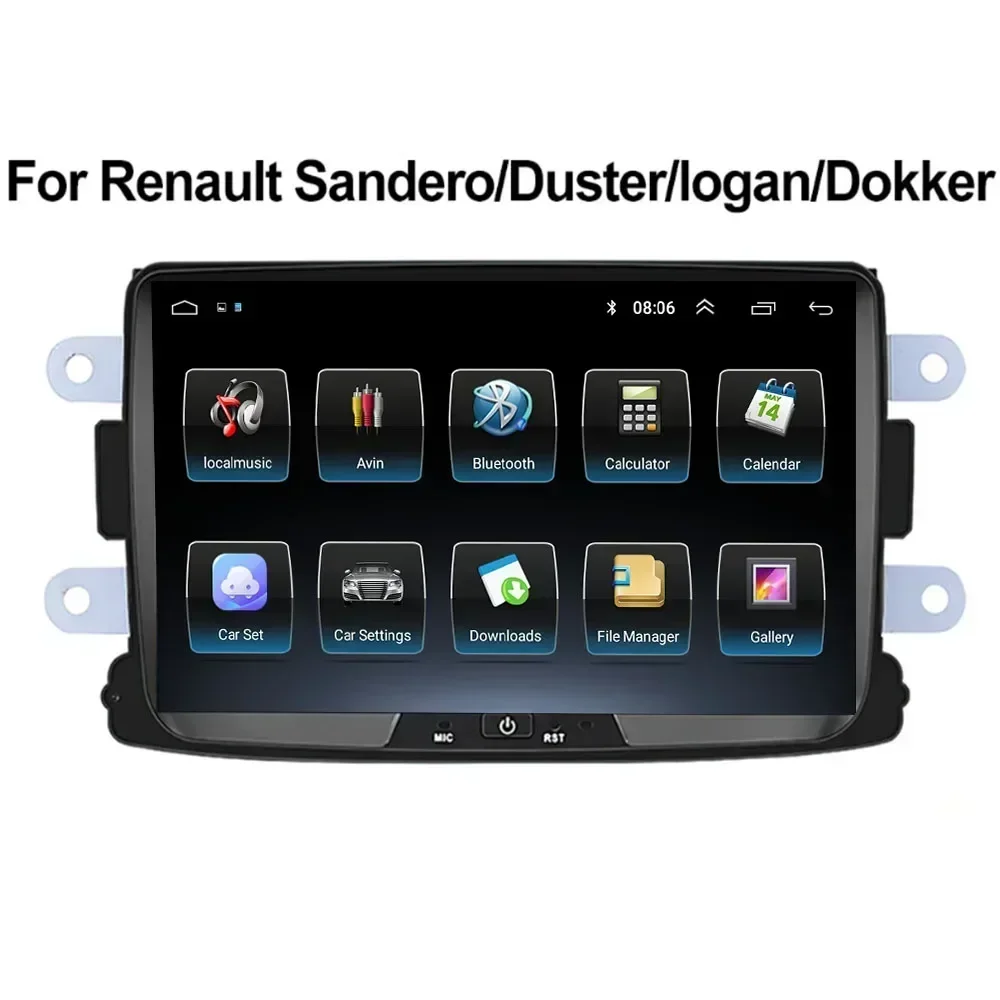 For Dacia Sandero Duster Renault  Android 13 Auto Car Radio Stereo Autoradio 2din Multimedia Video Player Navigation GPS