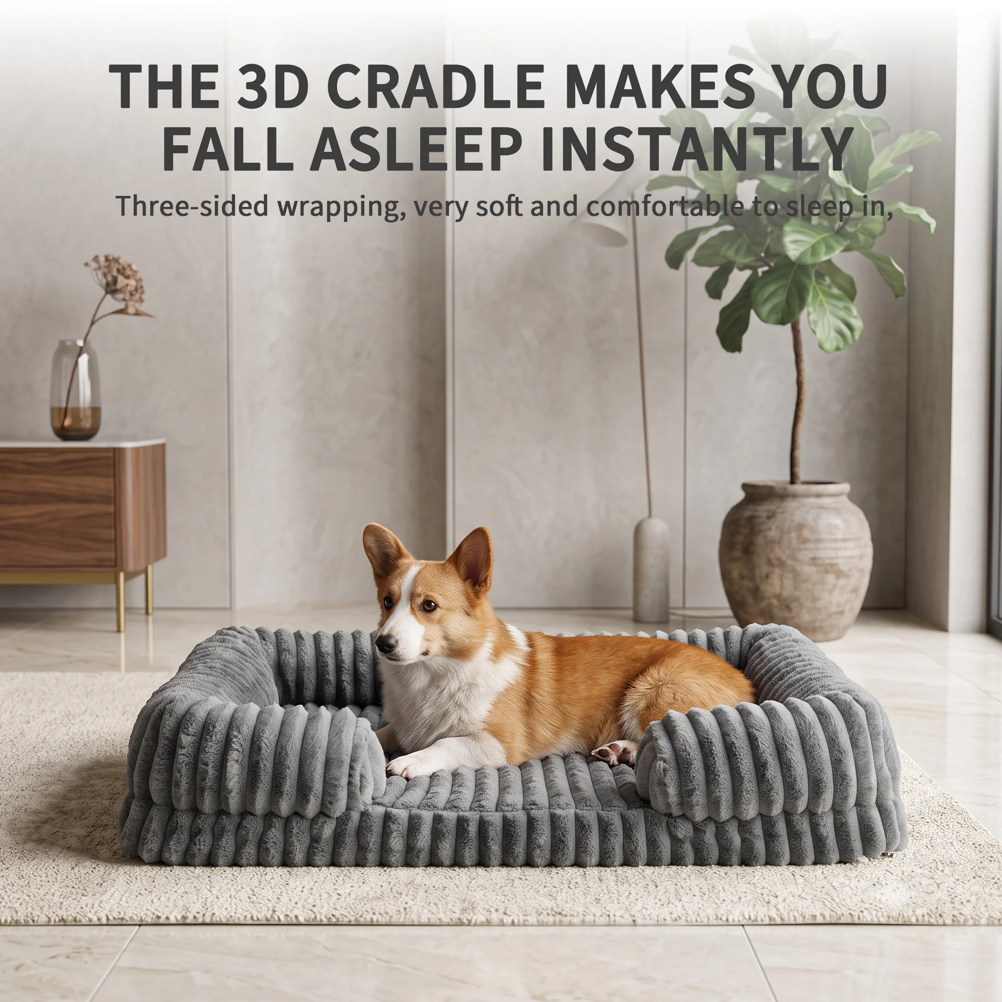 Orthopedic Memory Foam Dog Bed Washable - Cama ortopédica para perros con espuma