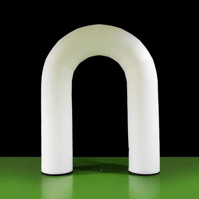 outdoor white color arch with RGB led lights for event ,advertising inflatable lighting rainbow led arches