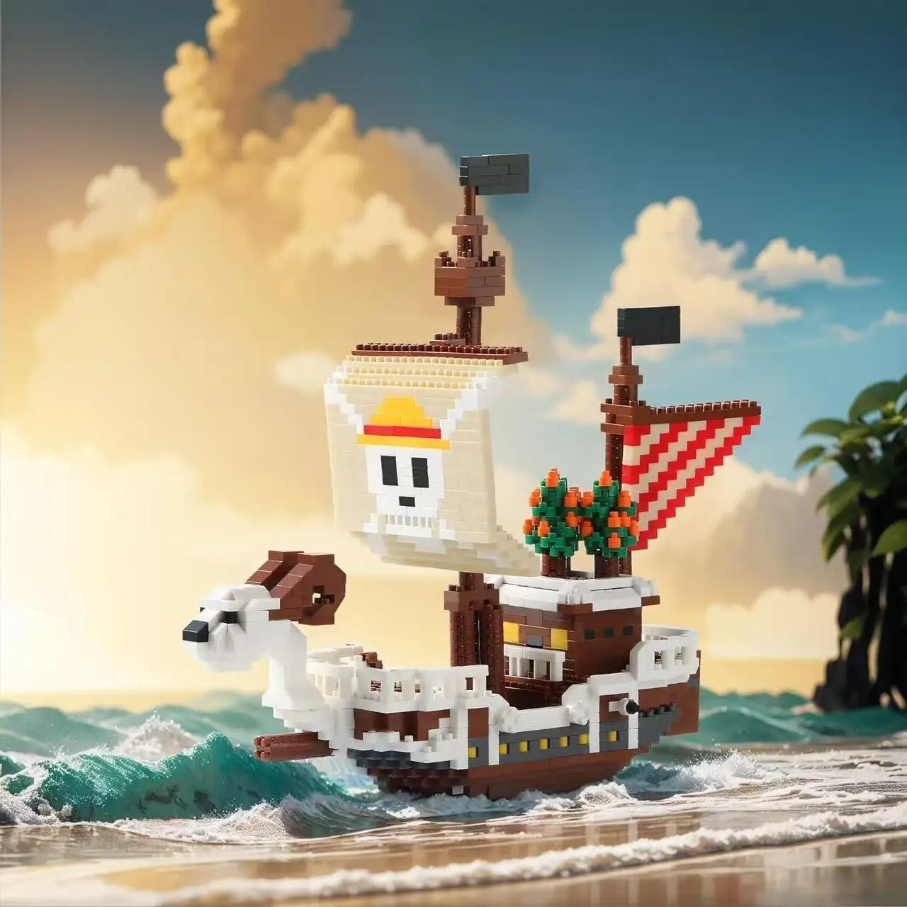 Quebra-cabeça educação navio pirata modelo adulto blocos de construção menino partícula brinquedo conjunto veleiro decoração menino presente acessórios