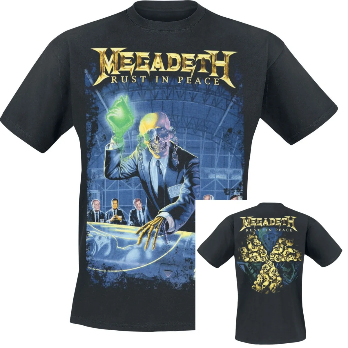 2026 Large Rip Nuclear Logo Megadeth T-Shirt Men Women Vintage Metal Rock Band Graphic Tee Cotton Summer Streetwear Top