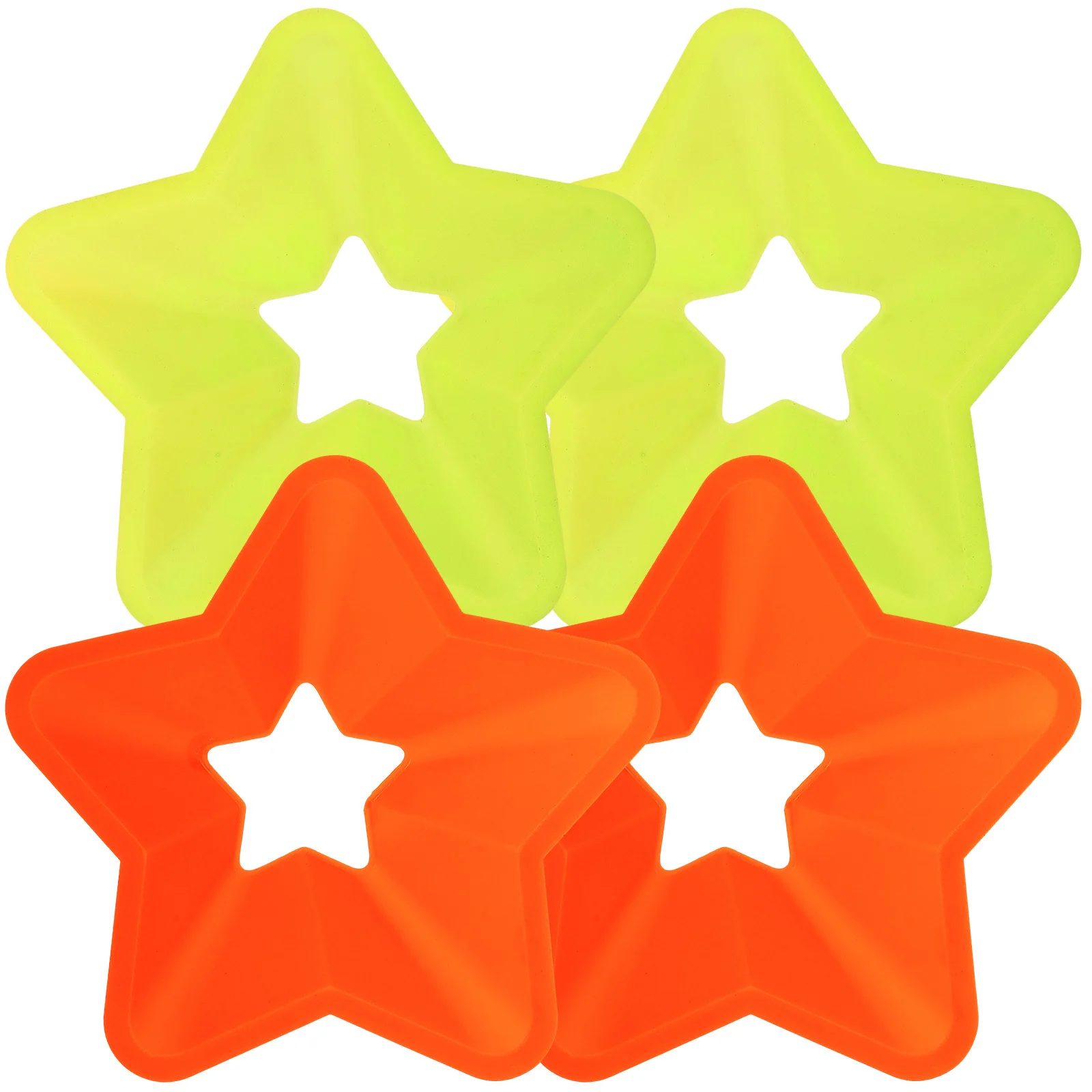 

4Pcs Football Training Marker Discs Soccer Spot Markers Thick Wide Base Stable Durable Pe Material Indoor Outdoor Yellow Green