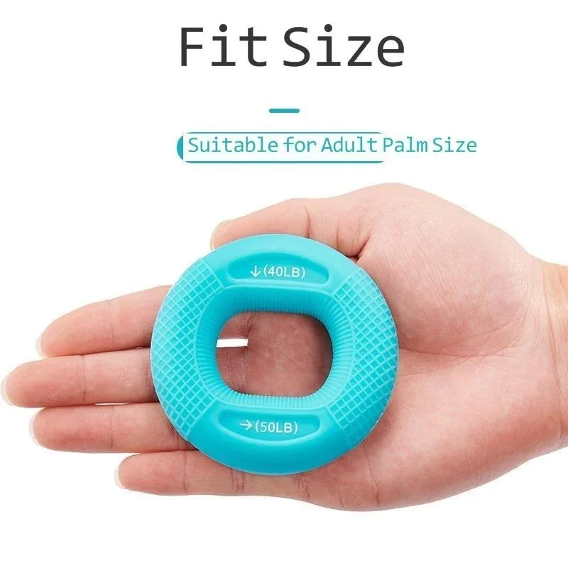 Silicone Adjustable Handle 20-80 Lbs Grip Ring Finger Forearm Trainer Carpal Expander Muscle Workout Workout Gym Fitness