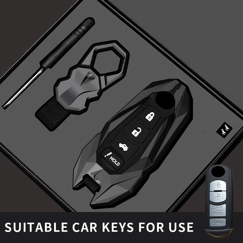 

car key cover key case For Mazda 2 3 6 Axela Atenza CX-5 CX5 CX-3 CX-7 CX8 CX-9 2016 2017 2018 2019 2 3 4 Buttons Auto Bag