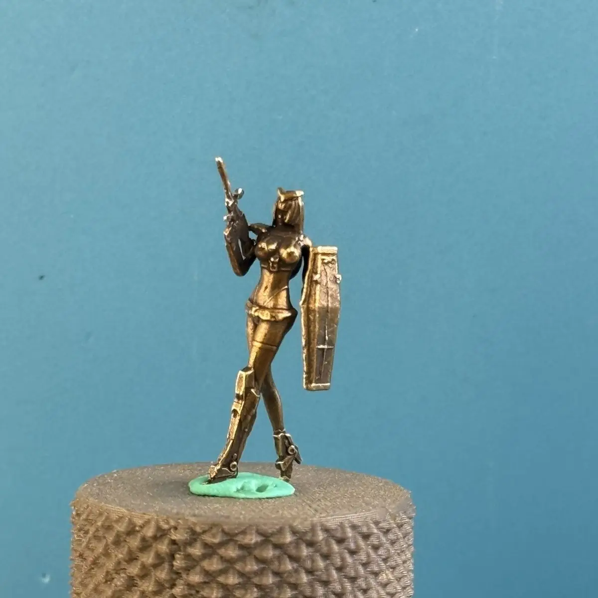 Brass Mechanical Beauty 1:64 Doll Model Handheld Miniature White Mold Sandbox Miniature Decorative Ornament