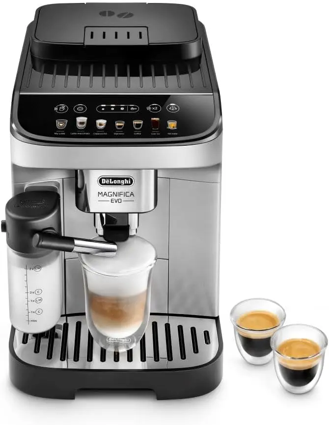 

Magnifica Evo Automatic Espresso & Coffee Machine with Automatic Milk Frother for Latte, Cappuccino, Iced Coffee, Built-in Grind