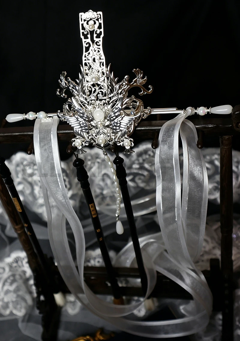 Tian Guan Ci Fu Shi Qingxuan Scum Villain Self Saving System Shen Qingqiu Cosplay Hair Crown Tiara Props Halloween Accessory - view 3