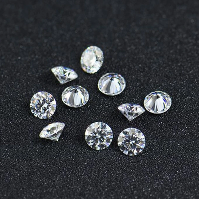 Moissanit-Stein Rundschliff D-Farbe VVS1 Laborgezüchteter Edelstein für DIY-Schmuckherstellung Materialien Besteht Diamanttester-Test – Detail 2