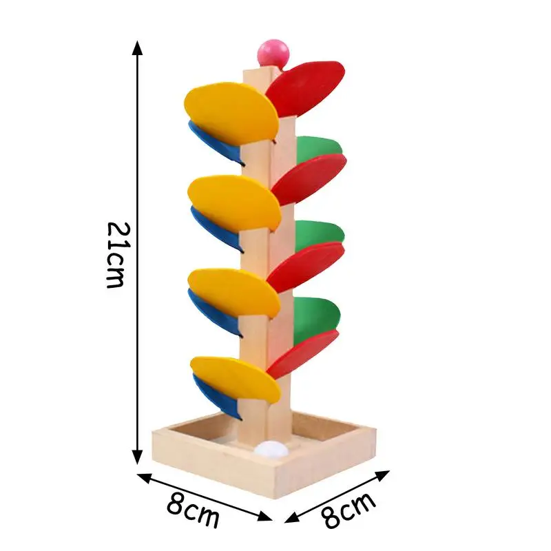 Colorful Tree Marble Ball Run Track Building Blocks Kids Wood Game Toys Children Learning Educational DIY Wooden Toys Gifts