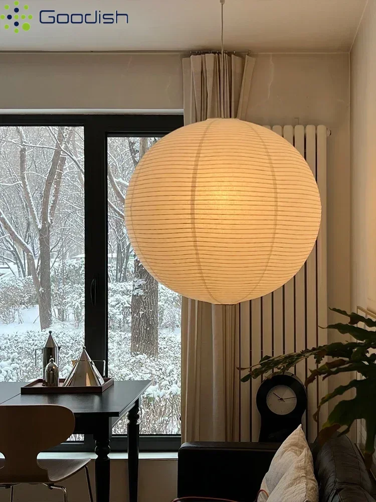 

Modern Minimalist Nordic Ball Round Rice Paper LED Pendant Lights Art Creative Lamps for Living Room Home Decoration Chandeliers