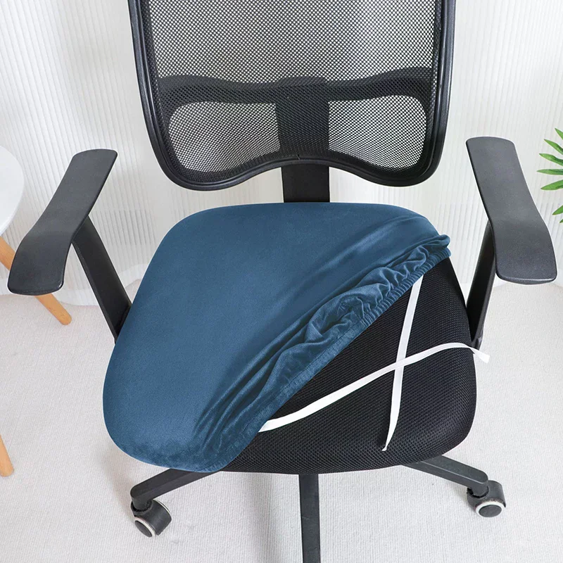 1Pc New Velvet Office Chair Cover Computer Swivel Seat Cover Modern Elastic Chair Slip Washable Slipcovers Removable Dust Cover
