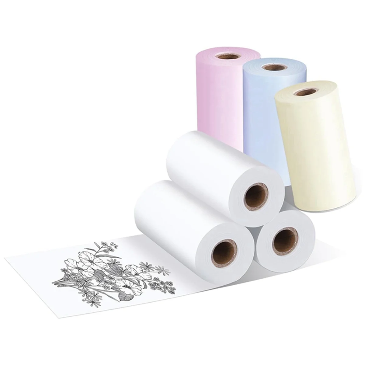 

ABJG-Мини-принтер Бумага для бесчернильного портативного Bluetooth-принтера Термальный карманный принтер, 57 x 30 мм,