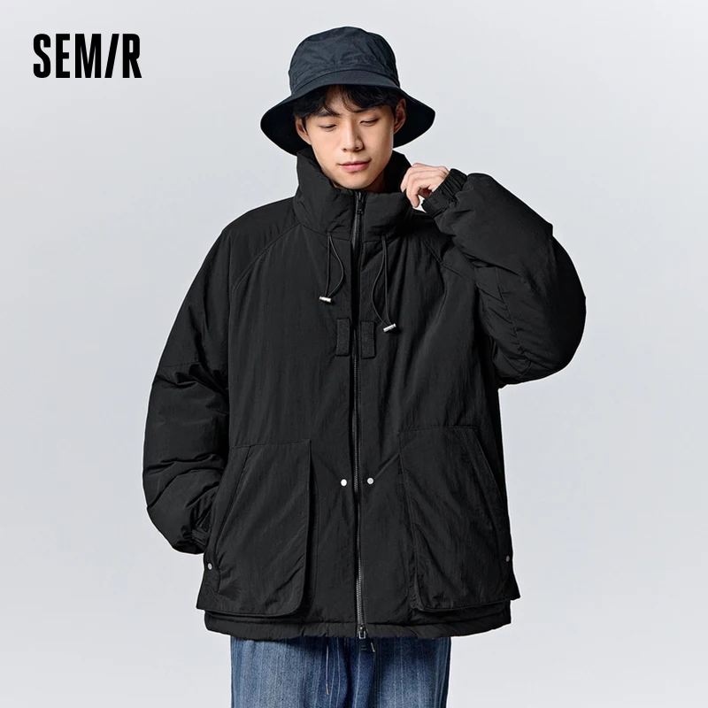 Semir Down Jacket Men 2023 Winter New Outdoor Oversize Simple Fashion Warm Sun Protection Jacket