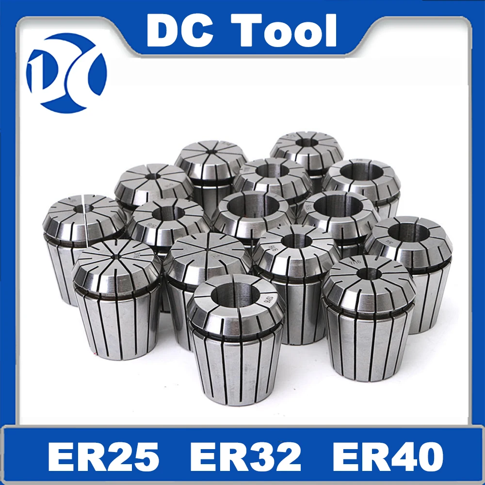 

ER25 ER32 ER40 ER Collet High Precision 0.008mm 0.015mm for CNC Engraving Machine Spindle Motor ER Milling Holder