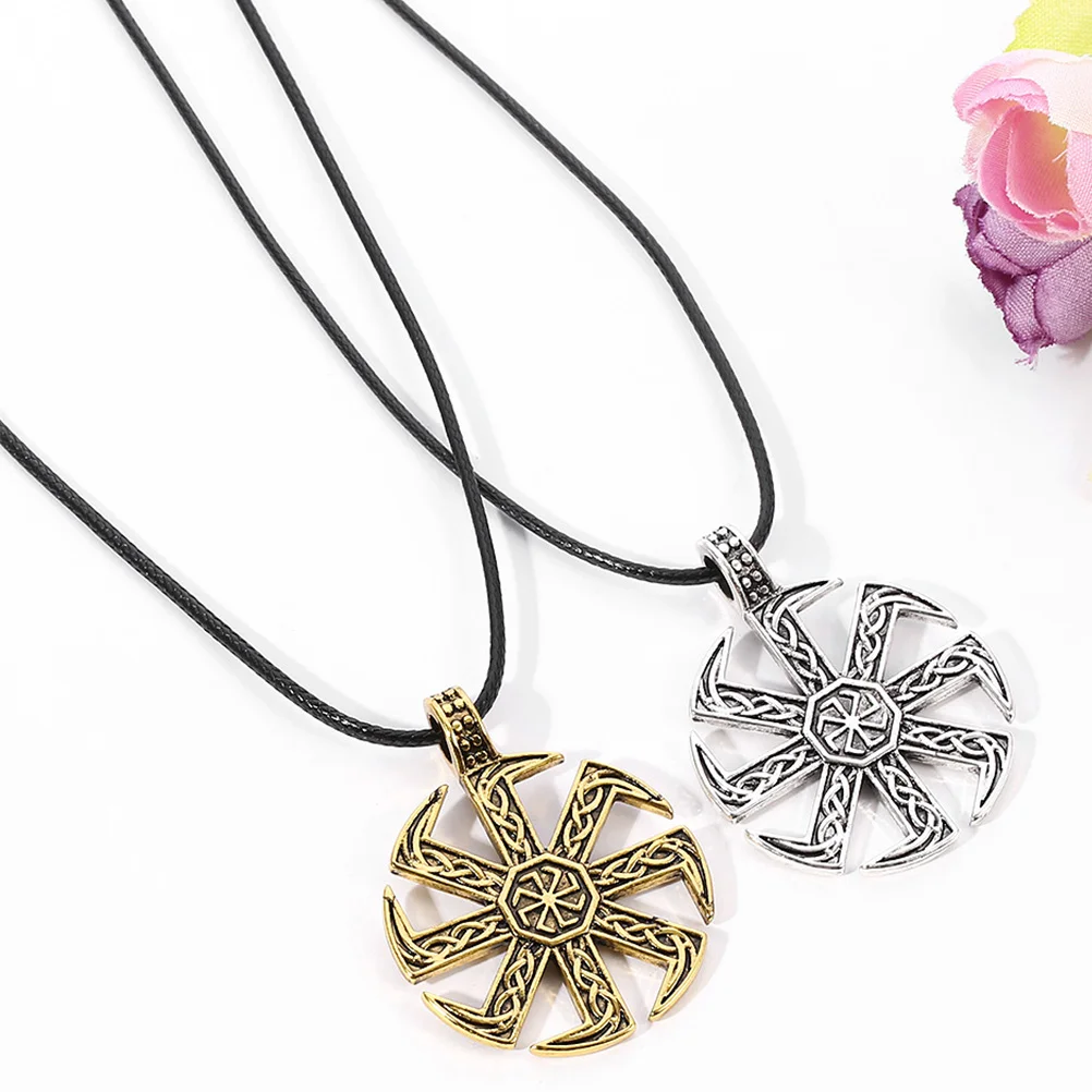 

Pirate Rune Alloy Men Women Fashion Fashion Man'S Necklace Chic Neck Chain Necklace Unisex Chain Anti Rust Non Fading