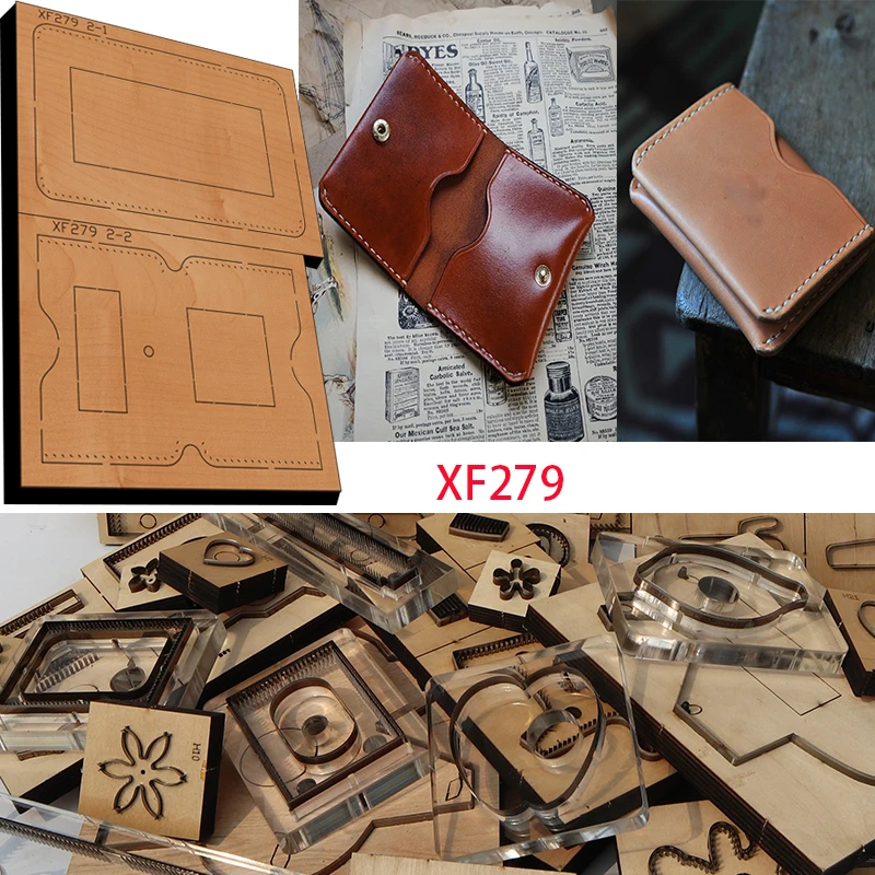 

New Japan Steel Blade Wooden Die Folding card pack in half Leather Craft Punch Hand Tool Cut Knife Mould XF279