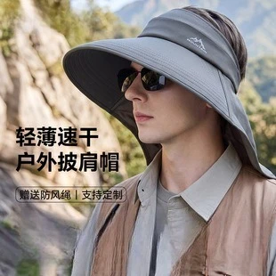 Solar Fan Bucket Hat for Men Women, Wide Brim UV Protection Sun Hat, Outdoor Fishing Hiking Cooling Solar Powered Visor Cap