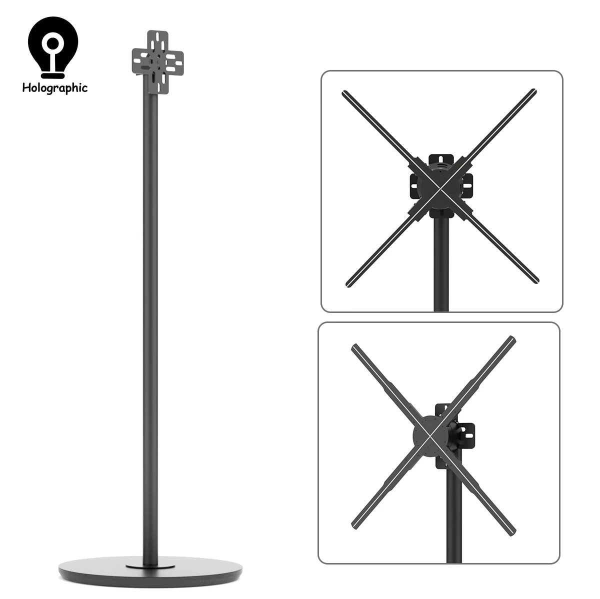 Stand for 3D Hologram Projector Fan Display Universal Steel Bracket 3D Fan Adjustable Ceiling Fan Stand Bracket for Hologram Fan