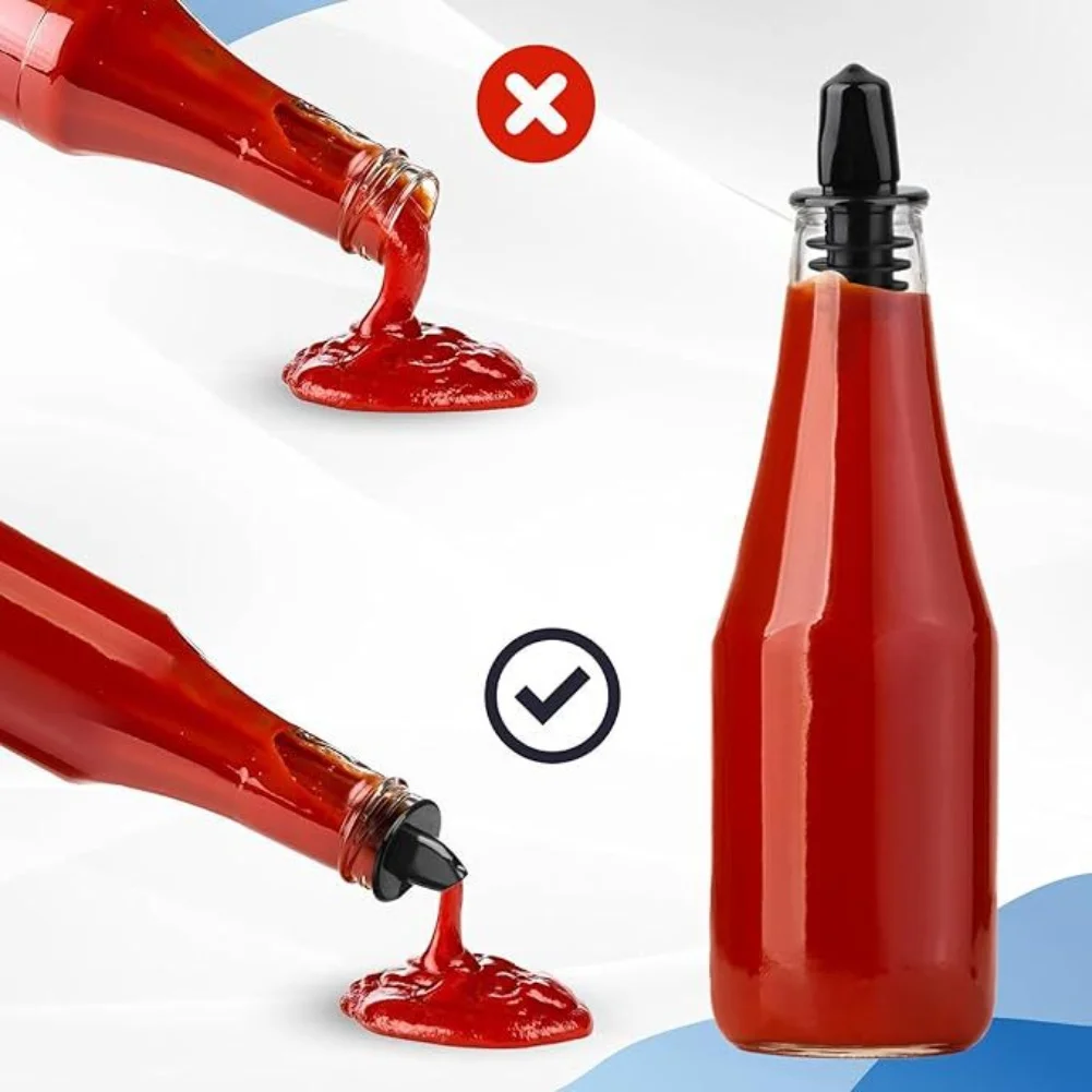 Liquor Pourer Wine Pourer Plastic Construction Smooth Pour Spout Anti-drip Design Flow Spout Easy Pour Liquor Dispenser