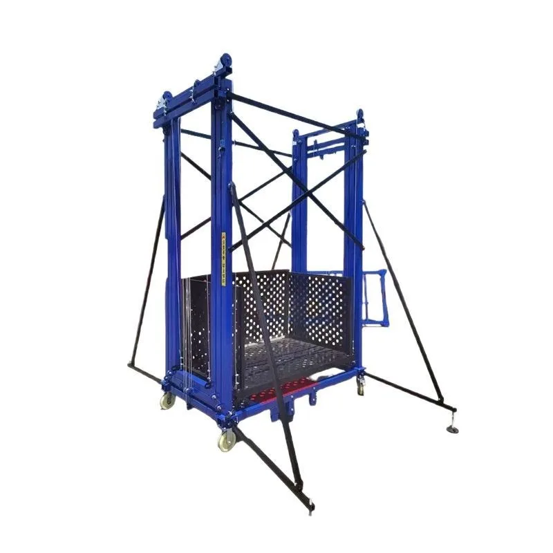 Ascenseur d'échafaudage Mobile électrique, capacité de 500KG, hauteur 6M 12M, avec plate-forme pliante télécommandée pour les travaux de Construction
