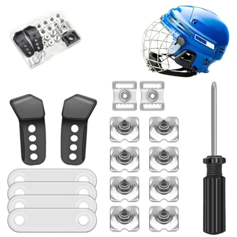 31Pcs Football Helmets Repair Kits Hockey Helmets Replacement Part Helmets Repair Hardware for Hockey, Baseball Enduring